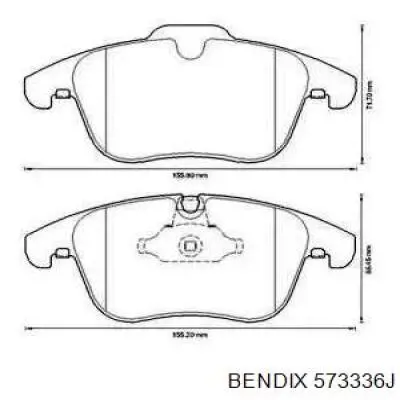 573336J Jurid/Bendix колодки тормозные передние дисковые