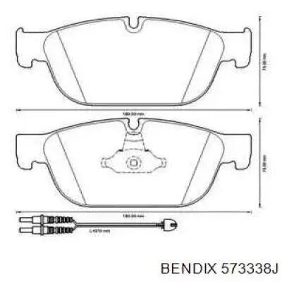 Передние тормозные колодки 573338J Jurid/Bendix