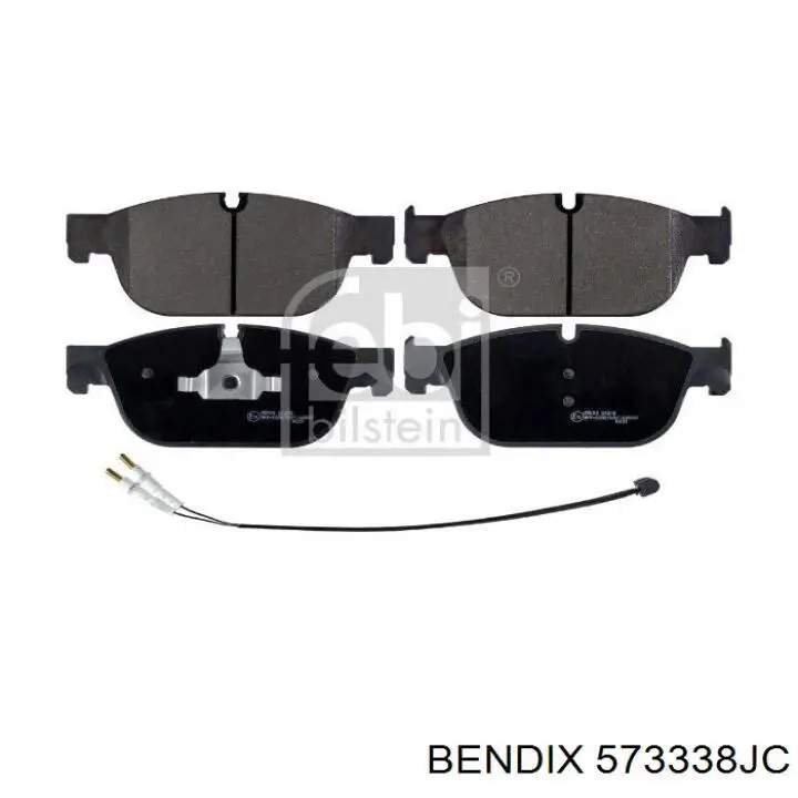 Передние тормозные колодки 573338JC Jurid/Bendix