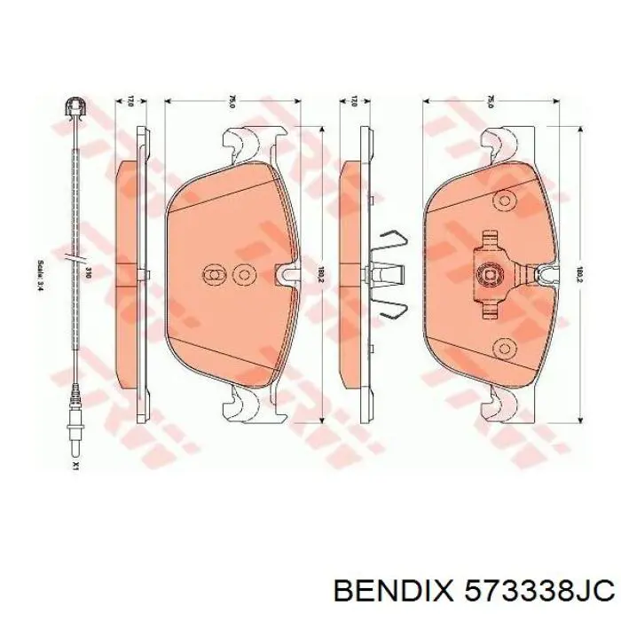 Колодки Jurid/Bendix 573338JC цена, от 39.65 USD