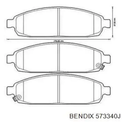 Передние тормозные колодки 573340J Jurid/Bendix