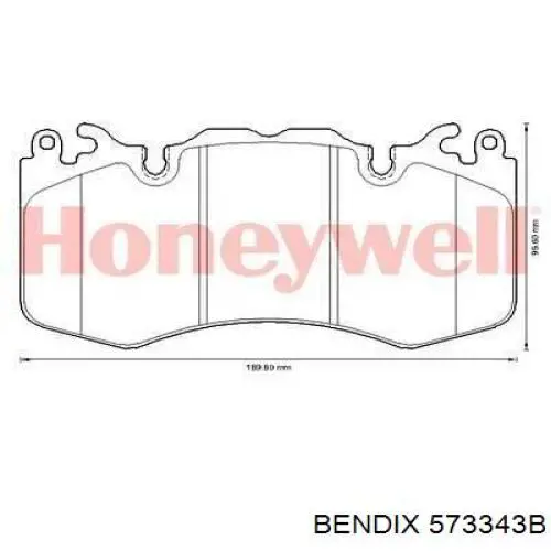 Передние тормозные колодки 573343B Jurid/Bendix