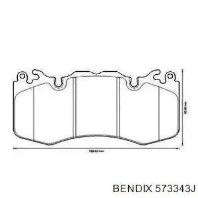 Передние тормозные колодки 573343J Jurid/Bendix