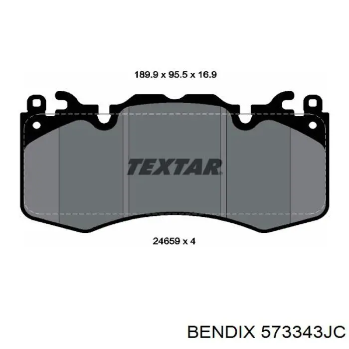 Передние тормозные колодки 573343JC Jurid/Bendix