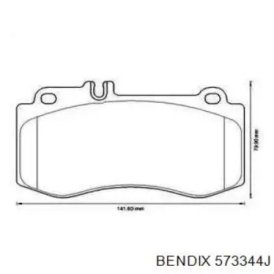 Передние тормозные колодки 573344J Jurid/Bendix