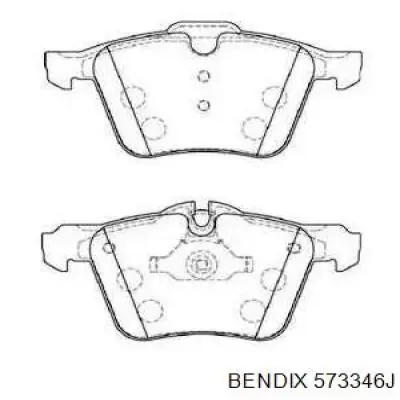 Передние тормозные колодки 573346J Jurid/Bendix