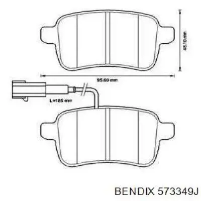 Задние тормозные колодки 573349J Jurid/Bendix