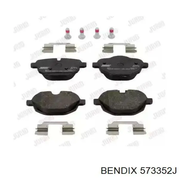 573352J Jurid/Bendix колодки тормозные задние дисковые