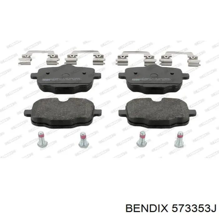 Задние тормозные колодки 573353J Jurid/Bendix