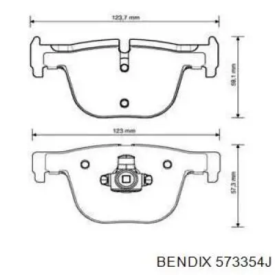 Задние тормозные колодки 573354J Jurid/Bendix