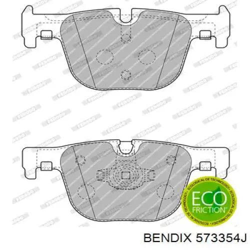 Задние тормозные колодки 573354J Jurid/Bendix