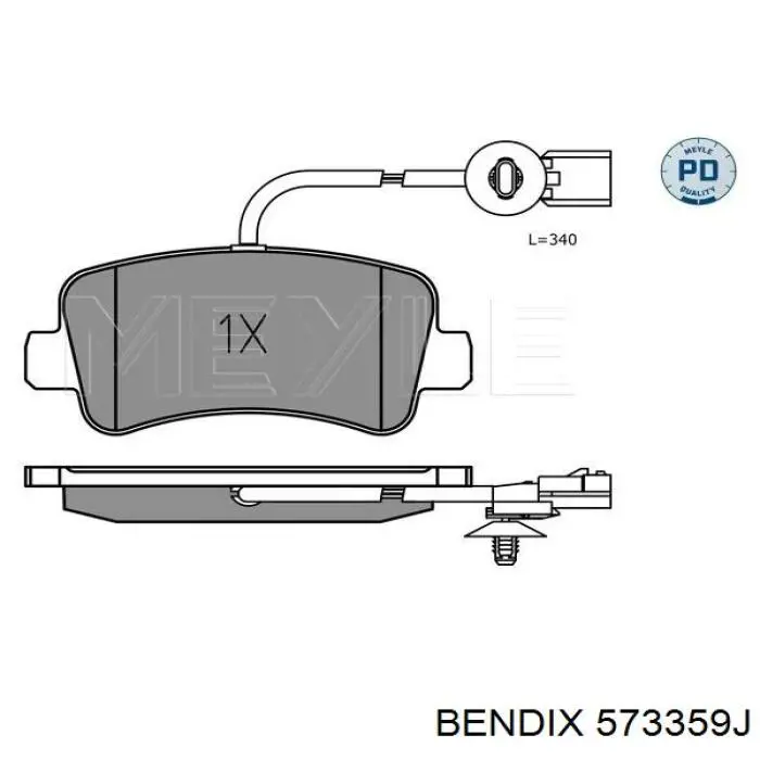 Колодки дисковые  Jurid/Bendix 573359J цена, от 34.20 USD