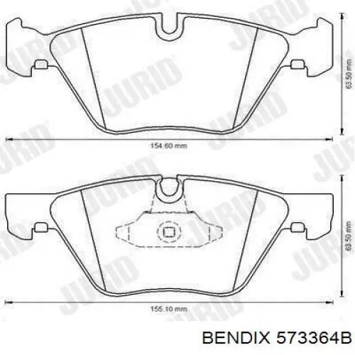 Купить 573364B Jurid/Bendix Колодки тормозные