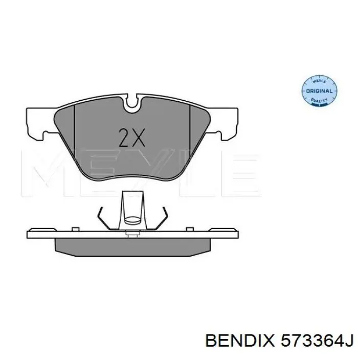 Передние тормозные колодки 573364J Jurid/Bendix