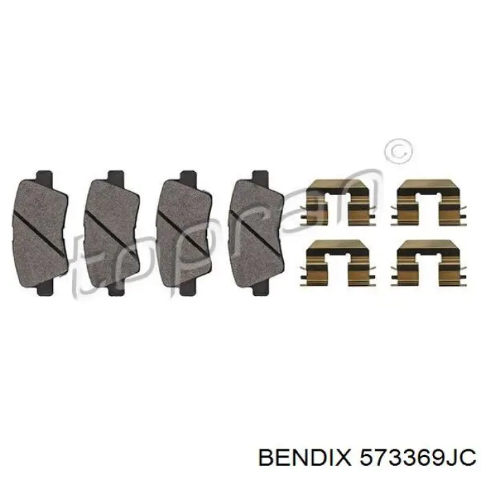 Купить 573369JC Jurid/Bendix Колодки тормозные задние, дисковые