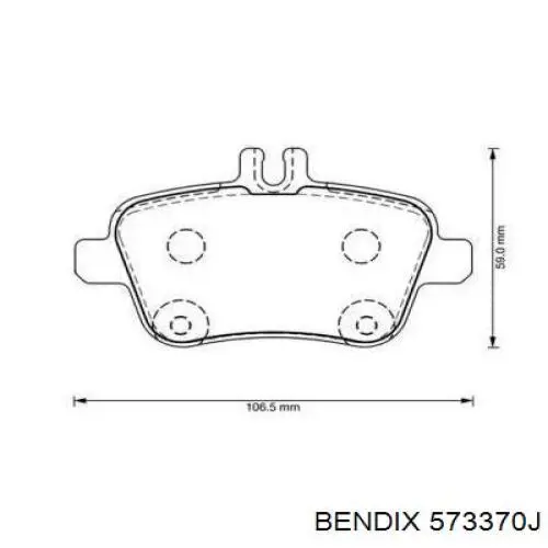 Задние тормозные колодки 573370J Jurid/Bendix