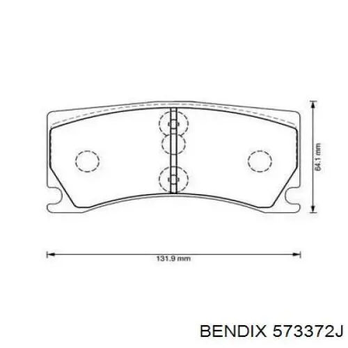 Задние тормозные колодки 573372J Jurid/Bendix