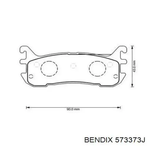 Задние тормозные колодки 573373J Jurid/Bendix