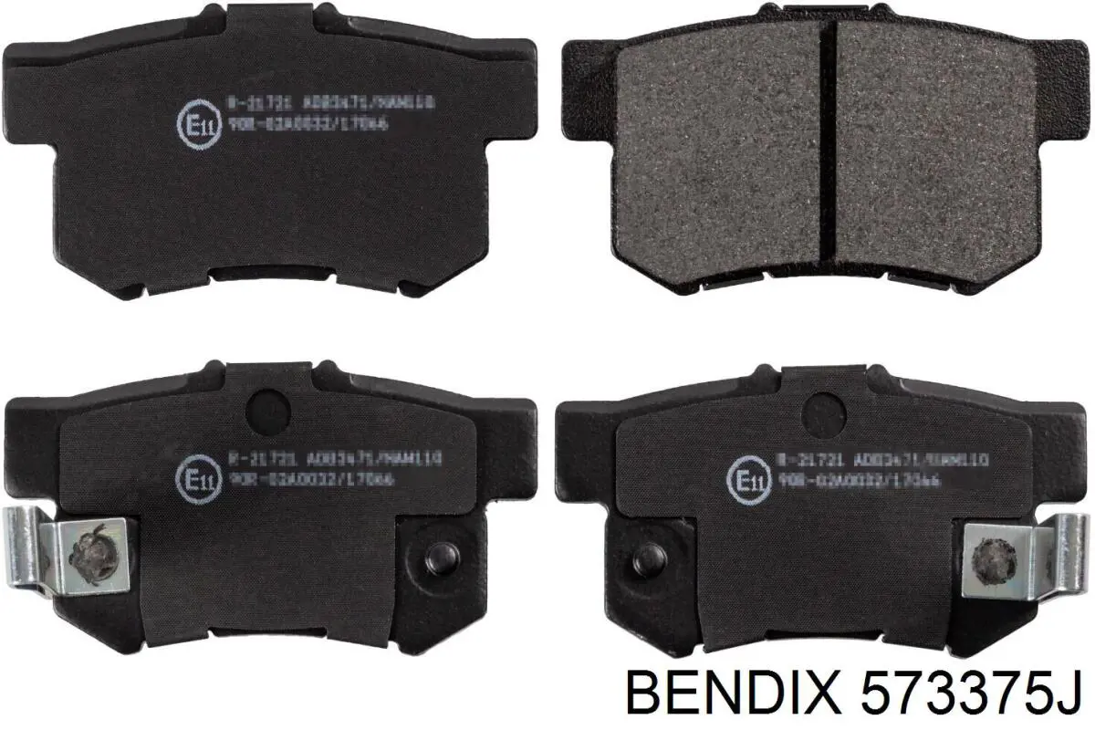 Колодки гальмові задні, дискові 573375J Jurid/Bendix