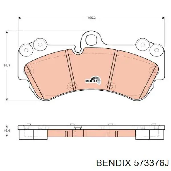 Тормозные колодки Jurid/Bendix 573376J