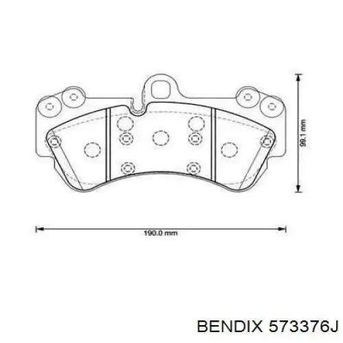 Передние тормозные колодки 573376J Jurid/Bendix