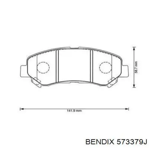 Передние тормозные колодки 573379J Jurid/Bendix