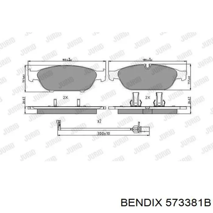 Колодки Jurid/Bendix 573381B цена, от 48.67 USD