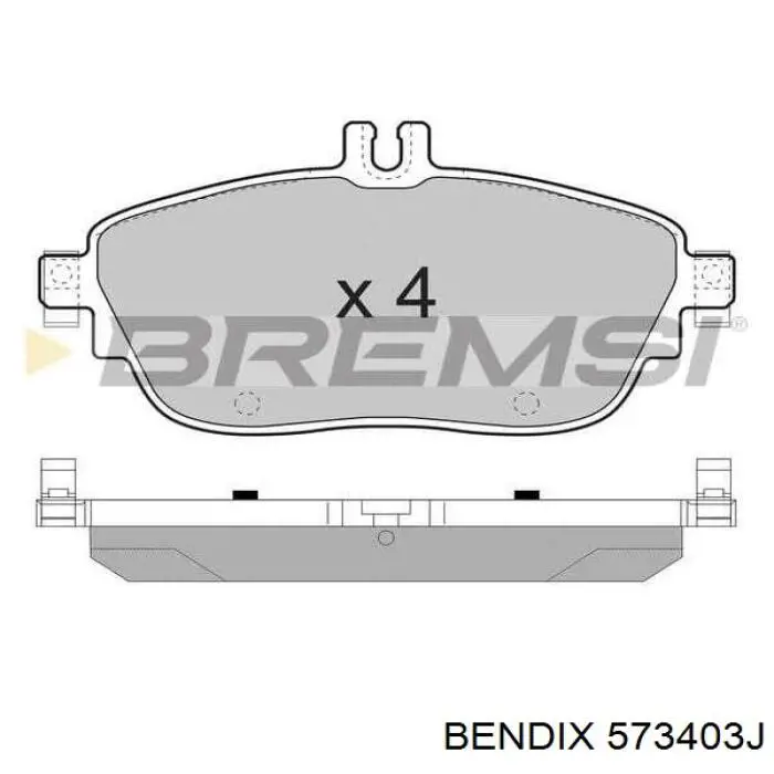 573403J Jurid/Bendix Колодки передние