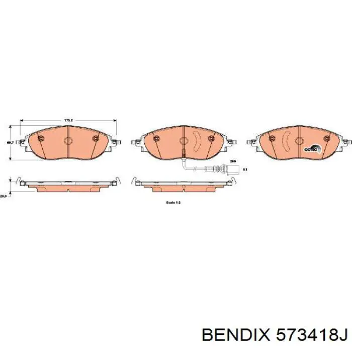573418J Jurid/Bendix Колодки передние