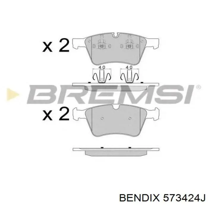 573424J Jurid/Bendix Колодки передние