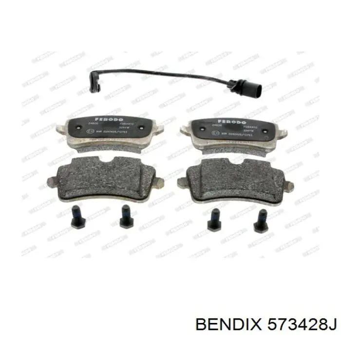 Купить 573428J Jurid/Bendix Колодки тормозные задние, дисковые
