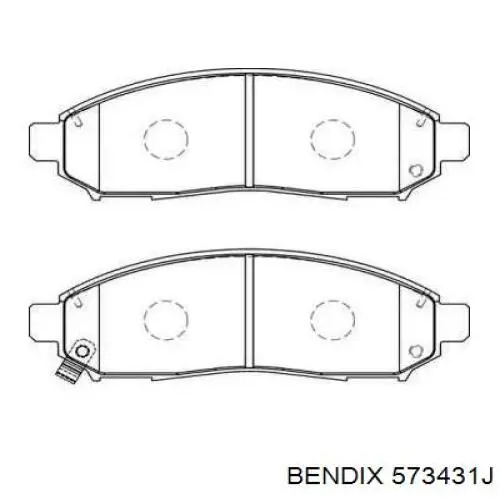 Передние тормозные колодки 573431J Jurid/Bendix