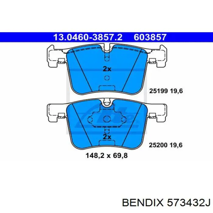 Колодки Jurid/Bendix 573432J цена, от 42.80 USD