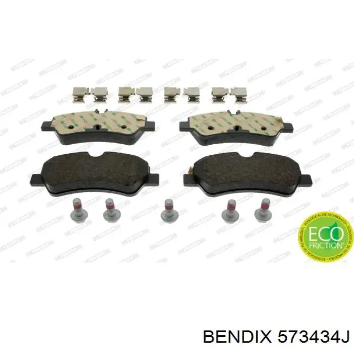 Задние тормозные колодки 573434J Jurid/Bendix