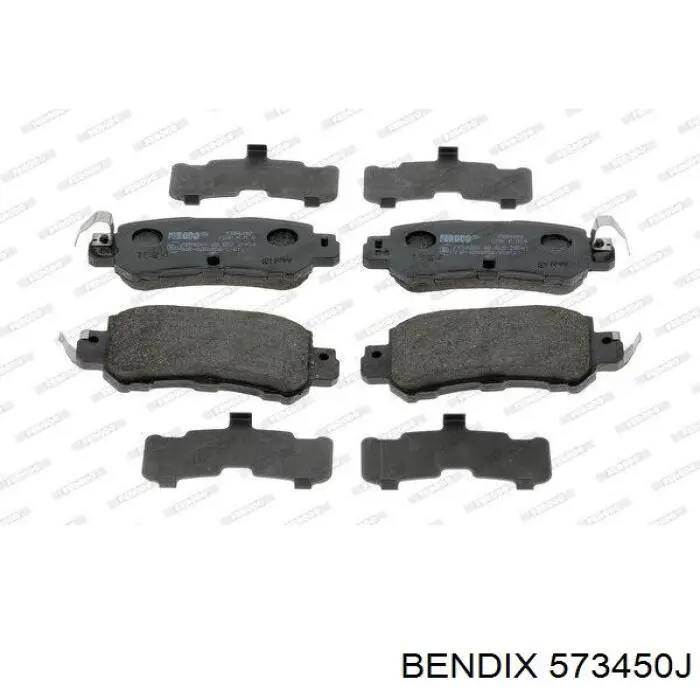 Задние тормозные колодки 573450J Jurid/Bendix