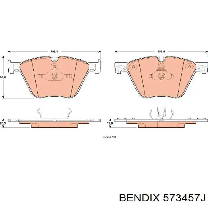 Купить 573457J Jurid/Bendix Колодки тормозные