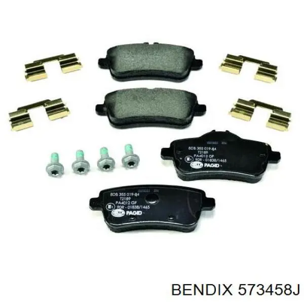 573458J Jurid/Bendix Колодки тормозные дисковые комплект