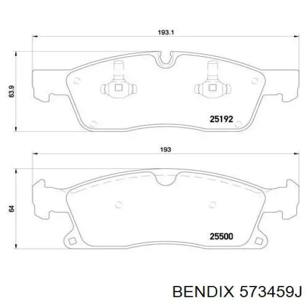 573459J Jurid/Bendix Колодки передние