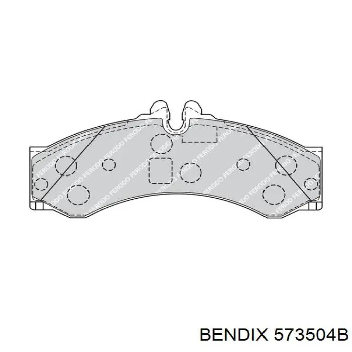 Передние тормозные колодки 573504B Jurid/Bendix