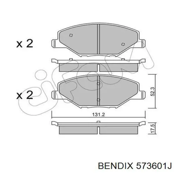 Купить 573601J Jurid/Bendix Колодки тормозные