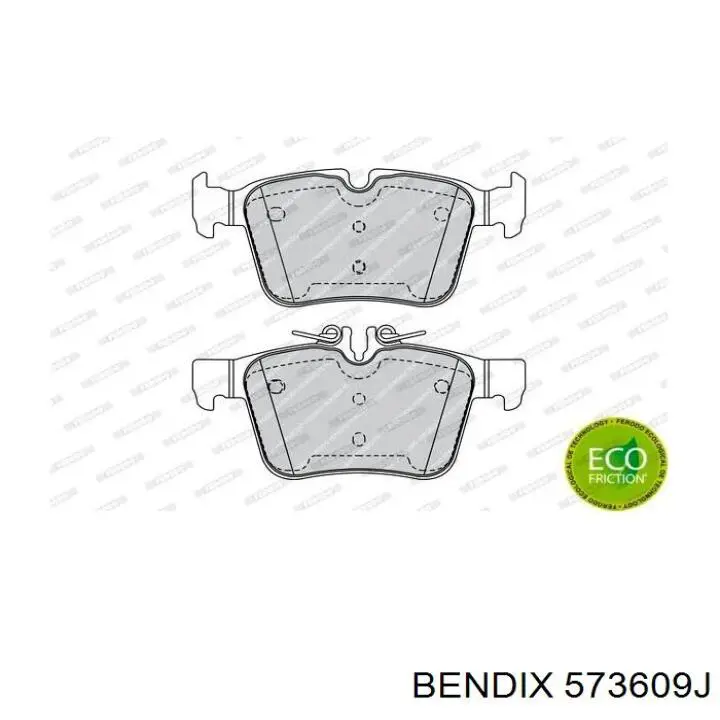 Pastillas de freno traseras 573609J Jurid/Bendix