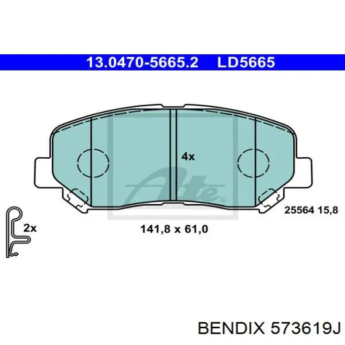 Колодки Jurid/Bendix 573619J цена, от 30.89 USD