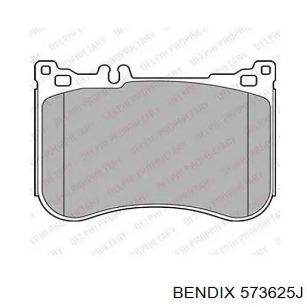 Передние тормозные колодки 573625J Jurid/Bendix