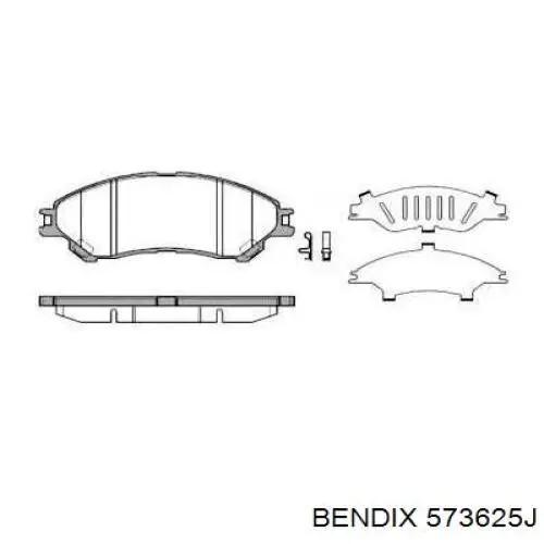 Тормозные колодки Jurid/Bendix 573625J