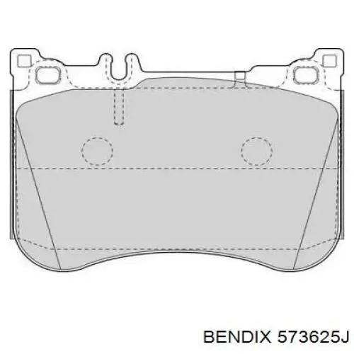 Передние тормозные колодки 573625J Jurid/Bendix