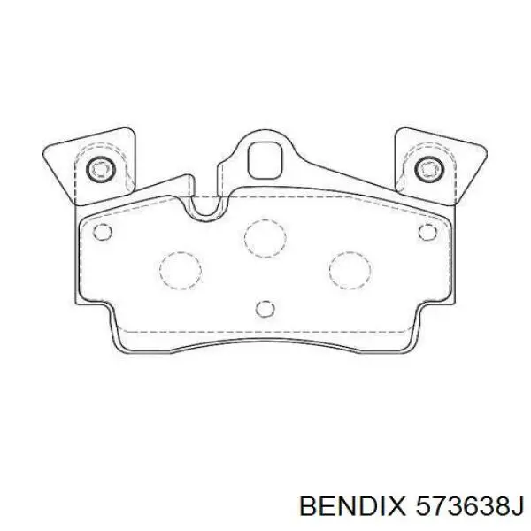 Задние тормозные колодки 573638J Jurid/Bendix