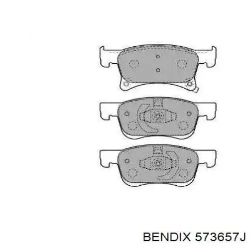 Передние тормозные колодки 573657J Jurid/Bendix