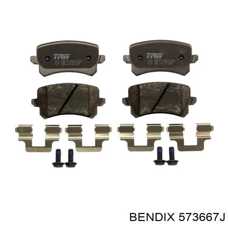 573667J Jurid/Bendix Колодки тормозные дисковые комплект