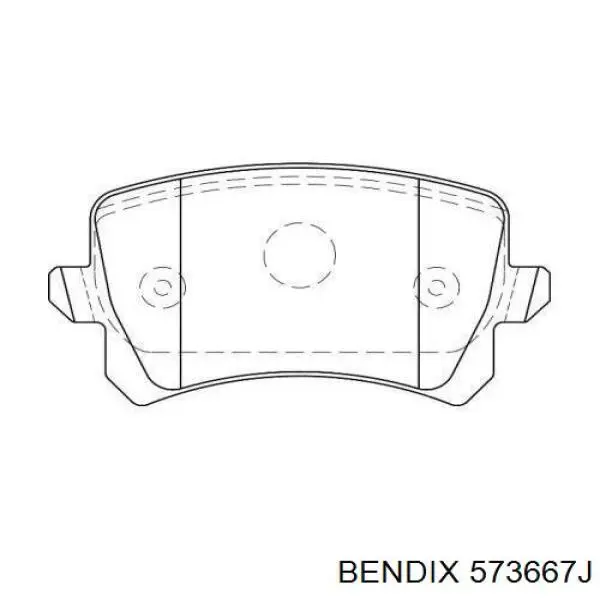 Задние тормозные колодки 573667J Jurid/Bendix