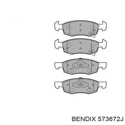 573672J Jurid/Bendix sapatas do freio dianteiras de disco